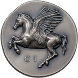 2022 $5 Cook Islands, PEGASOS 1oz 999 Silver Coin