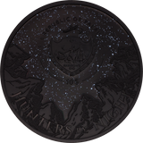 2022 $10 Palau, HUNTERS BY NIGHT- PYTHON, 2oz 999 Silver Coin