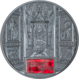 2022 $25 Palau,TIFFANY ART ST PETER'S BASILICA, 5oz 999 Silver Coin