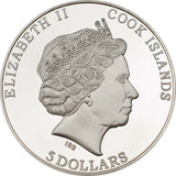2012 Cook Islands $5- ITSUKUSHIMA SHRINE 20gm 925 Silver Coin