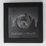 2020 $10 Palau, HUNTERS BY NIGHT- PANTHER, 2oz 999 Silver Coin